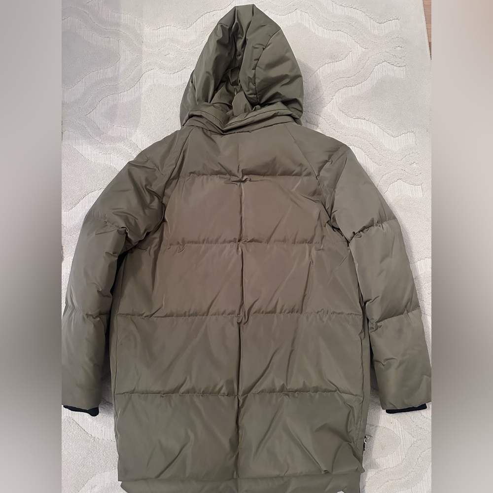 Orolay Olive Green Puffer Coat with Hood - Picture 2 of 2